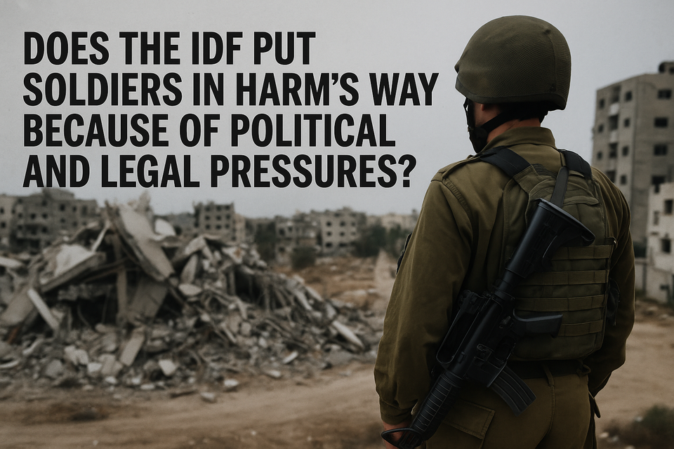 Does the IDF Put Soldiers in Harm’s Way Because of Political and Legal Pressures?